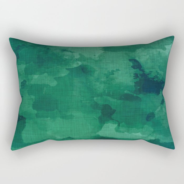 emerald watercolor Rectangular Pillow Gallery Image 2