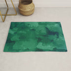 emerald watercolor Rug Gallery Image 1