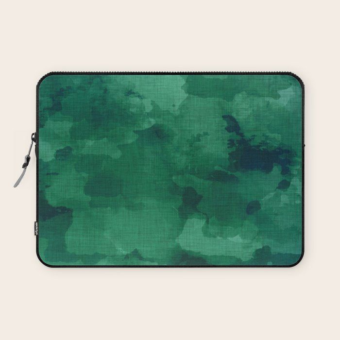 emerald watercolor Laptop Sleeve Gallery Image 1