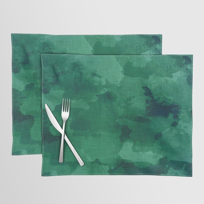 emerald watercolor Placemat Gallery Image 1