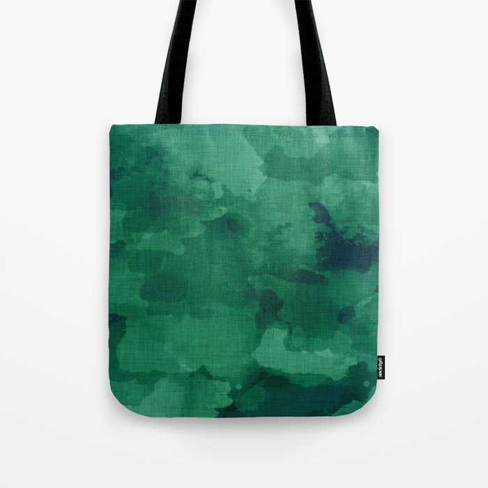 emerald watercolor Tote Bag Gallery Image 1