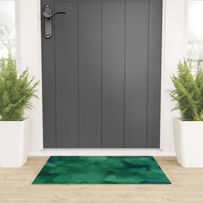 emerald watercolor Welcome Mat Gallery Image 3