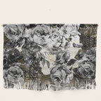Dark abstract bloom over golden lines Wall Hanging Gallery Image 1