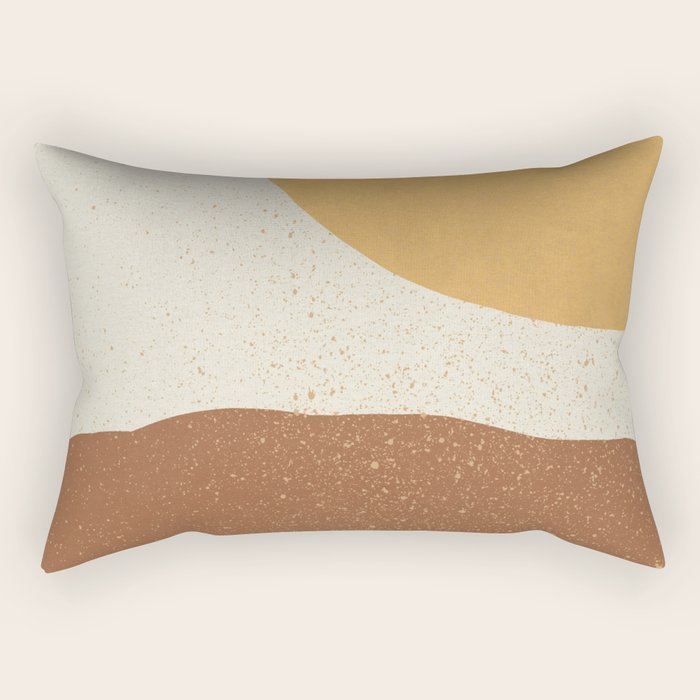 Minimalist Painting - Gold Brown Rectangular Pillow Gallery Image 2