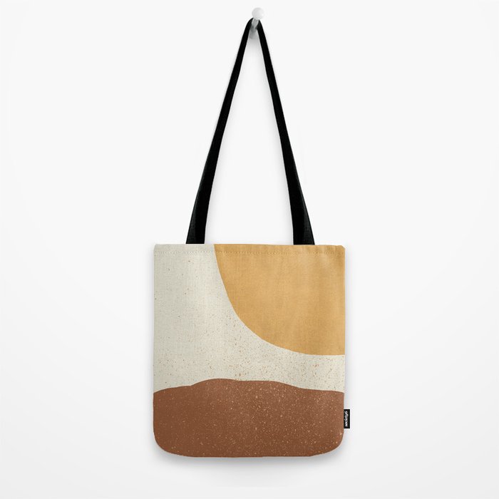 Minimalist Painting - Gold Brown Tote Bag Gallery Image 2
