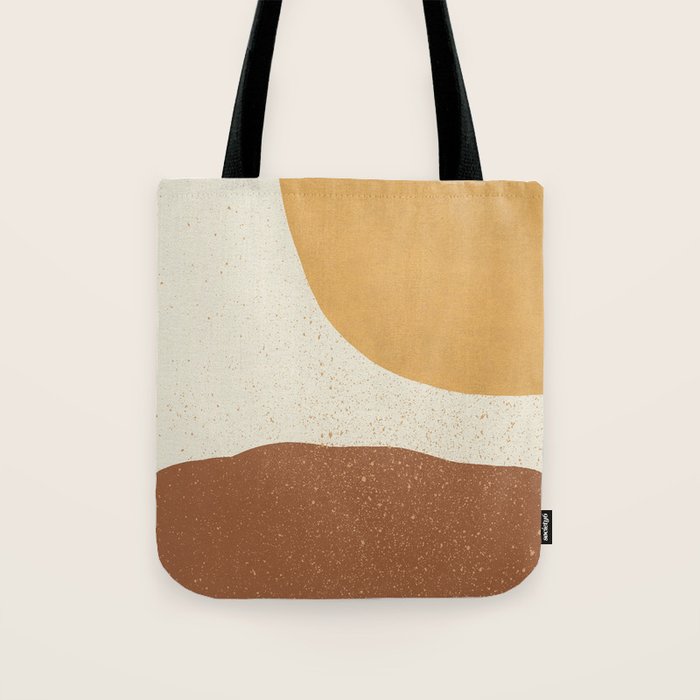Minimalist Painting - Gold Brown Tote Bag Gallery Image 1