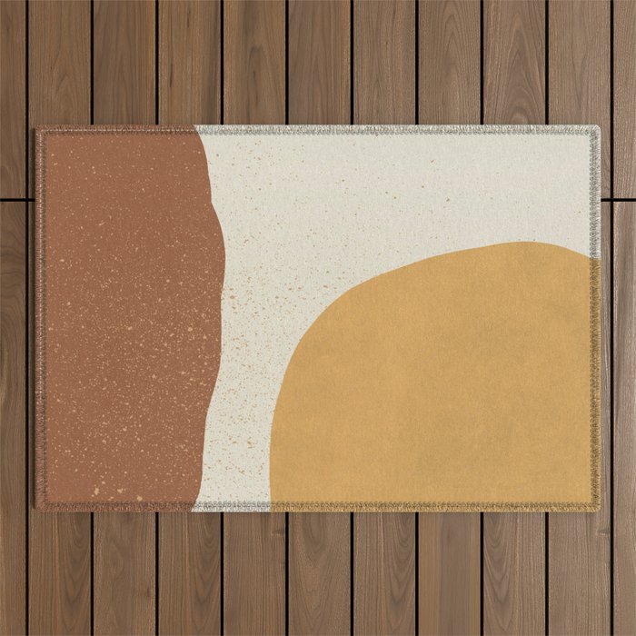 Minimalist Painting - Gold Brown Outdoor Rug Gallery Image 1