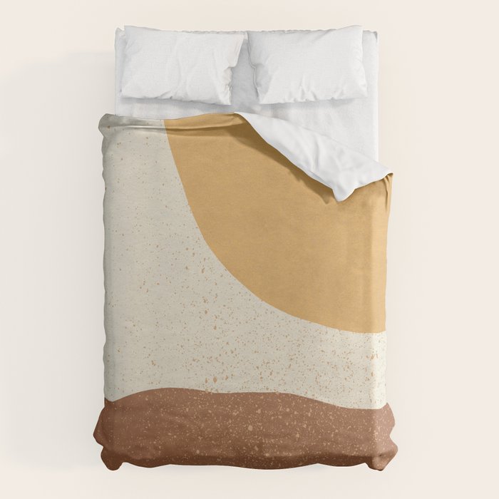 Minimalist Painting - Gold Brown Duvet Cover Gallery Image 6