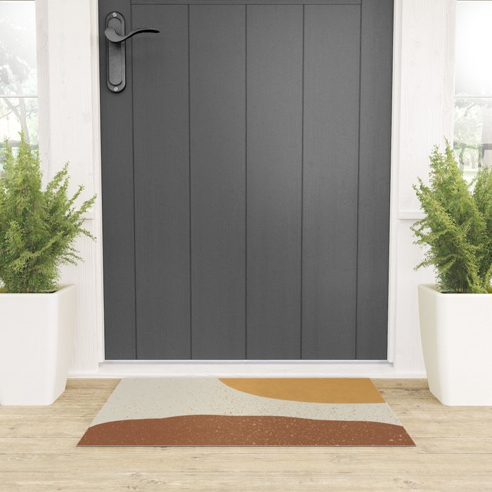 Minimalist Painting - Gold Brown Welcome Mat Gallery Image 3