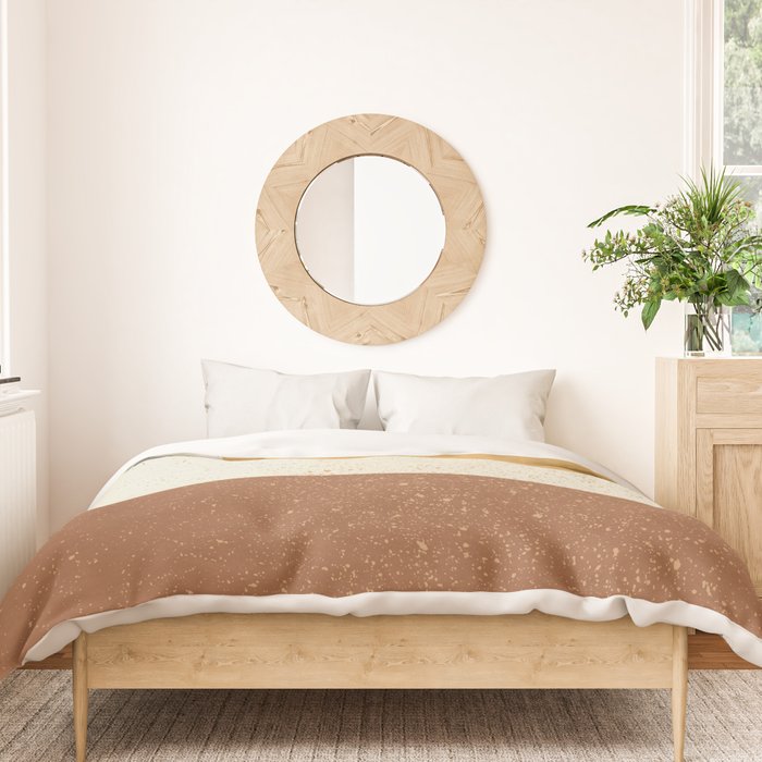 Minimalist Painting - Gold Brown Duvet Cover Gallery Image 3