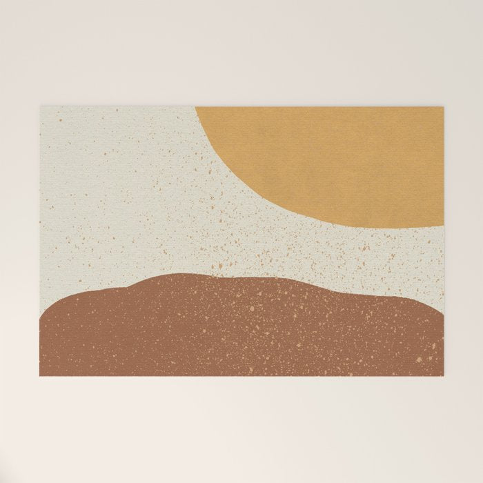 Minimalist Painting - Gold Brown Welcome Mat Gallery Image 1