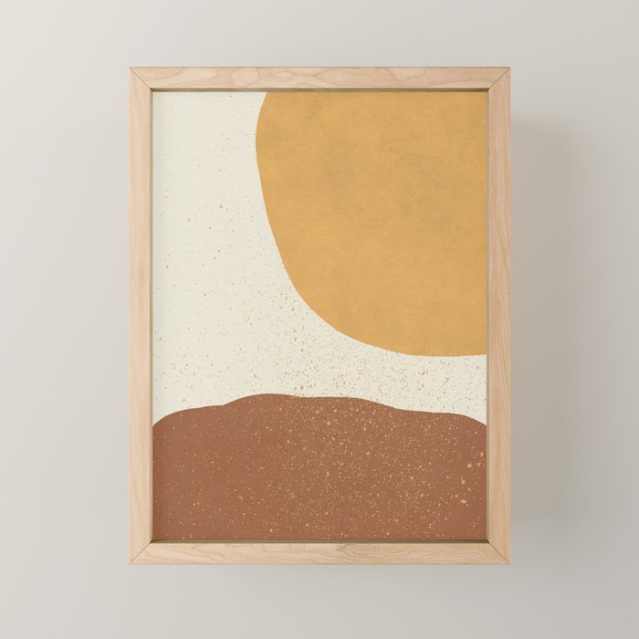 Minimalist Painting - Gold Brown Mini Art Print Gallery Image 1