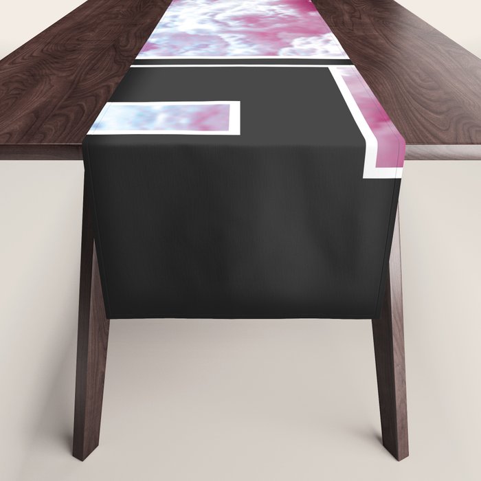 Vaporwave sky / Shapes / 80s / 90s / aesthetic Table Runner Gallery Image 1