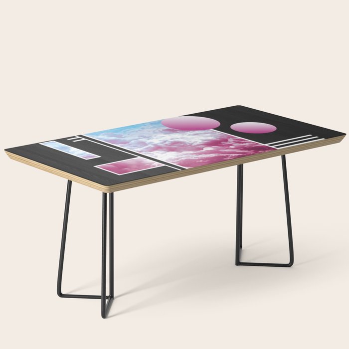 Vaporwave sky / Shapes / 80s / 90s / aesthetic Coffee Table Gallery Image 1
