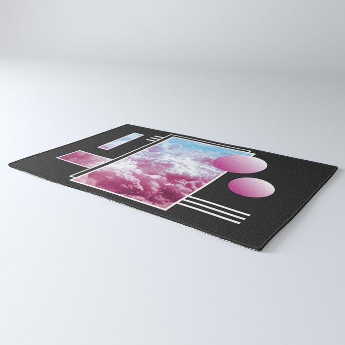 Vaporwave sky / Shapes / 80s / 90s / aesthetic Rug Gallery Image 3