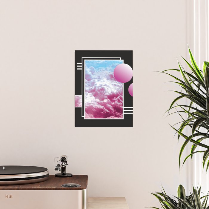 Vaporwave sky / Shapes / 80s / 90s / aesthetic Poster Gallery Image 2