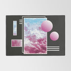 Vaporwave sky / Shapes / 80s / 90s / aesthetic Rug Gallery Image 2