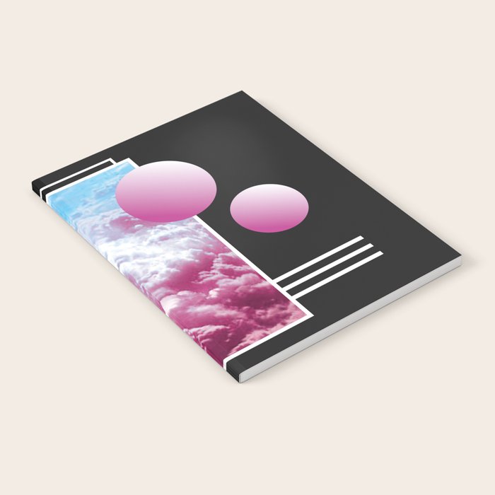 Vaporwave sky / Shapes / 80s / 90s / aesthetic Notebook Gallery Image 2