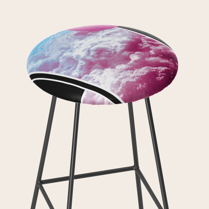 Vaporwave sky / Shapes / 80s / 90s / aesthetic Stool Gallery Image 2