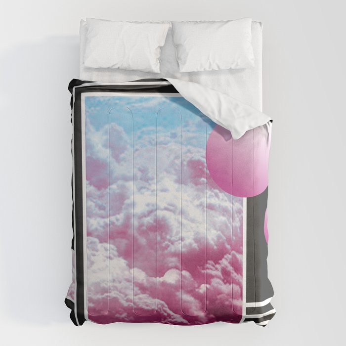 Vaporwave sky / Shapes / 80s / 90s / aesthetic Comforter Gallery Image 6