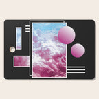 Vaporwave sky / Shapes / 80s / 90s / aesthetic Cutting Board Gallery Image 1