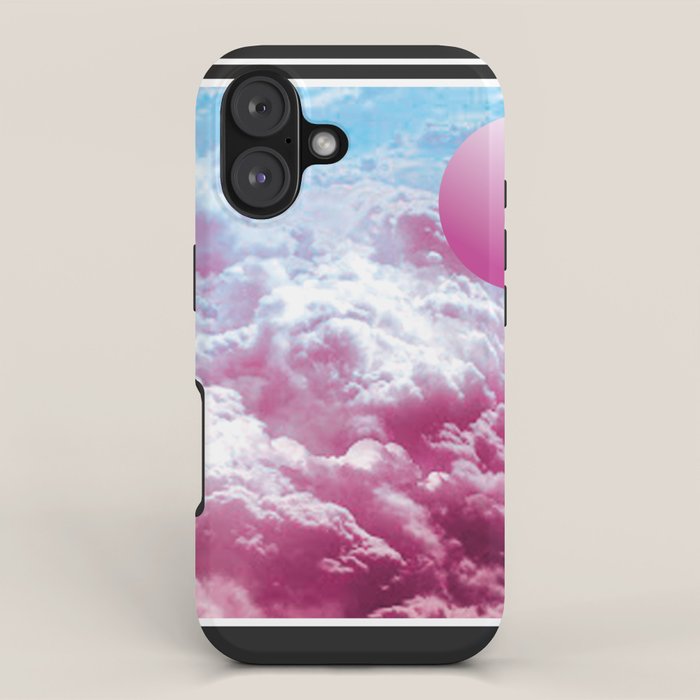 Vaporwave sky / Shapes / 80s / 90s / aesthetic iPhone Case Gallery Image 1