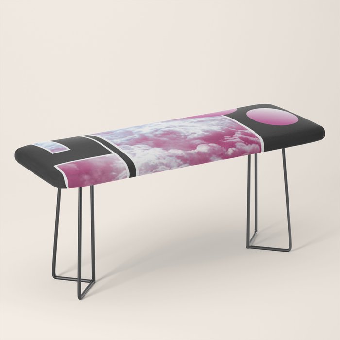 Vaporwave sky / Shapes / 80s / 90s / aesthetic Bench Gallery Image 1