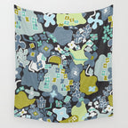 City life botanical park moonless night Wall Tapestry Gallery Image 4