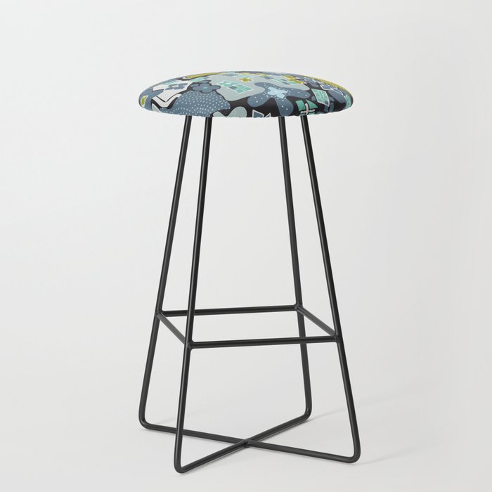 City life botanical park moonless night Stool Gallery Image 1