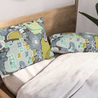 City life botanical park moonless night Pillow Sham Gallery Image 2