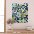 City life botanical park moonless night Wall Tapestry Gallery Image 2