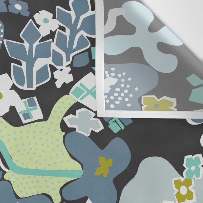 City life botanical park moonless night Wall Tapestry Gallery Image 3