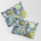City life botanical park moonless night Pillow Sham Gallery Image 3