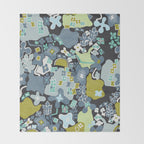 City life botanical park moonless night Throw Blanket Gallery Image 2