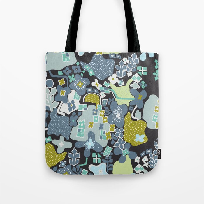 City life botanical park moonless night Tote Bag Gallery Image 1