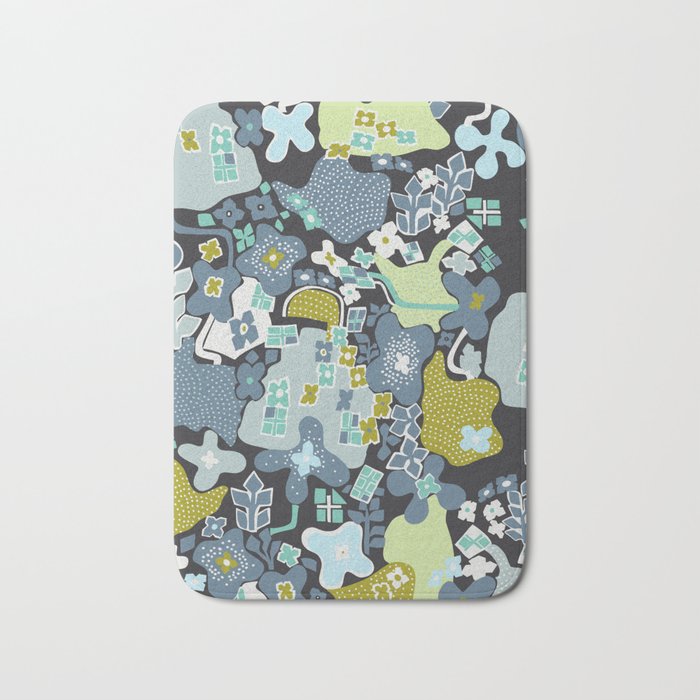 City life botanical park moonless night Bath Mat Gallery Image 1