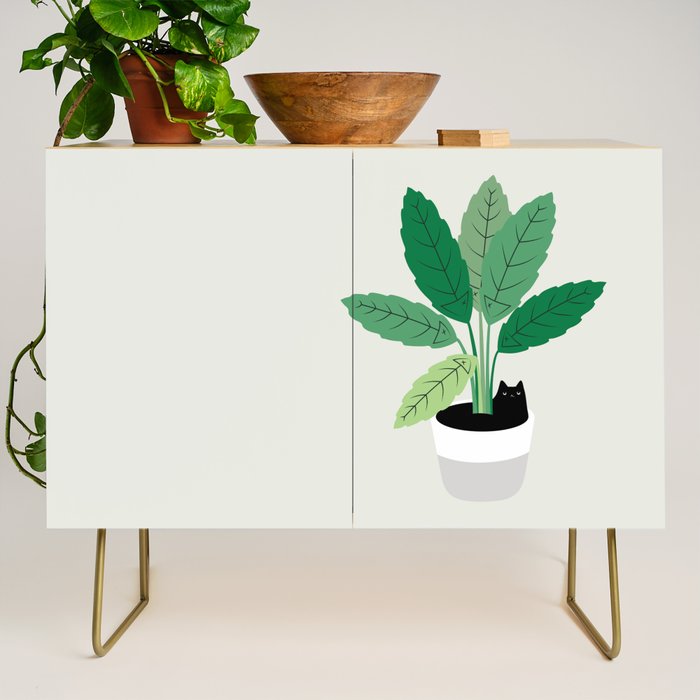 Cat and Plant 28: Something Fishy Credenza Gallery Image 1