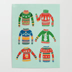 Vintage Ugly Christmas Sweaters: Mint Green Edition Poster Gallery Image 4