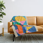 Geometric Shapes 241 Throw Blanket Gallery Image 1
