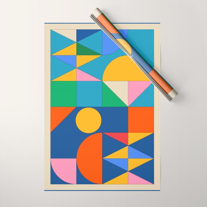Geometric Shapes 241 Wrapping Paper Gallery Image 1