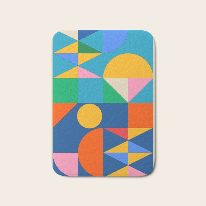 Geometric Shapes 241 Bath Mat Gallery Image 1