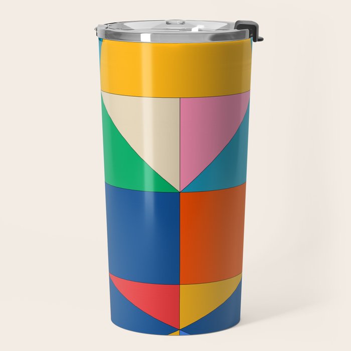 Geometric Shapes 241 Travel Mug Gallery Image 2
