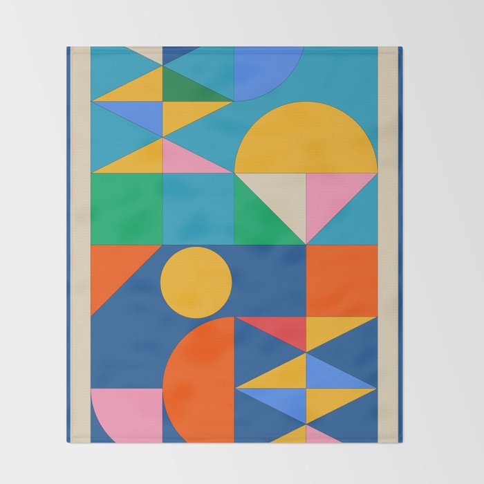 Geometric Shapes 241 Throw Blanket Gallery Image 2