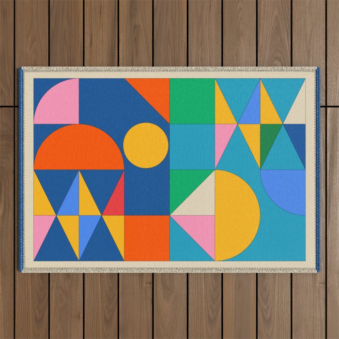 Geometric Shapes 241 Outdoor Rug Gallery Image 1