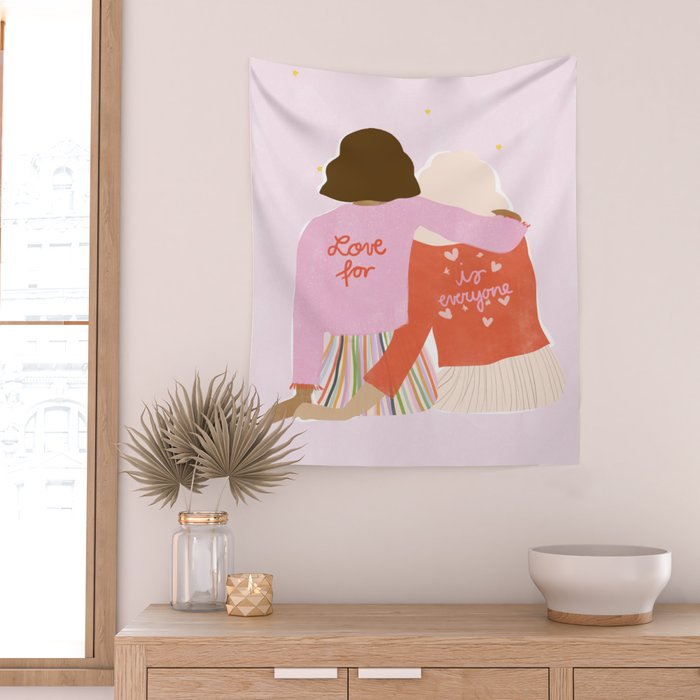 Love Is For Everyone Wall Tapestry Gallery Image 2