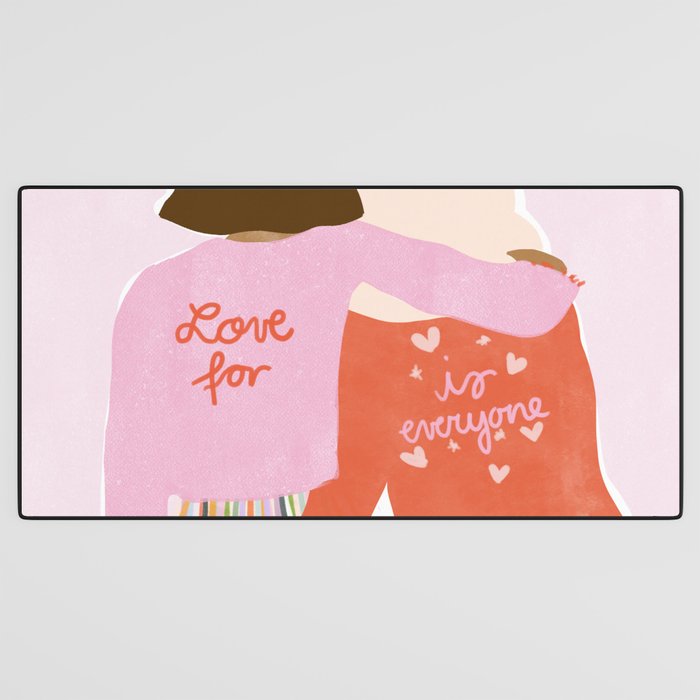 Love Is For Everyone Desk Mat Gallery Image 3