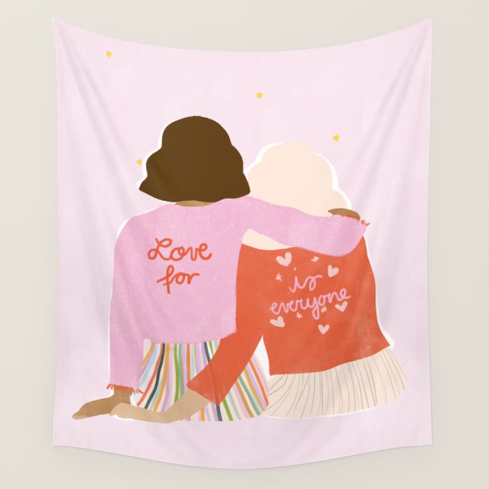 Love Is For Everyone Wall Tapestry Gallery Image 4