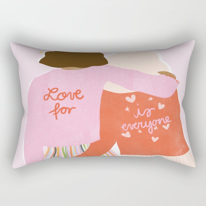 Love Is For Everyone Rectangular Pillow Gallery Image 2