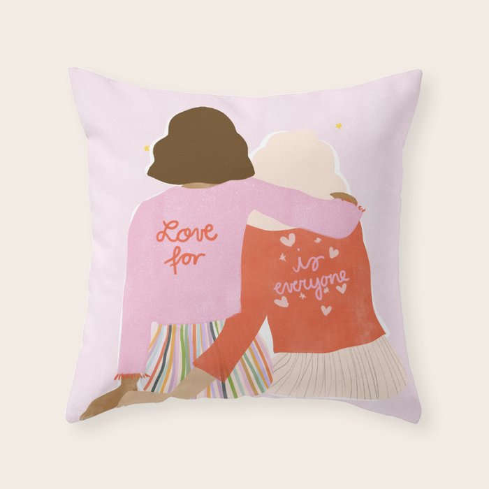 Love Is For Everyone Throw Pillow Gallery Image 6