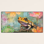 Colorful Frog Garden Indian Summer Flora And Wildlife Desk Mat Gallery Image 3